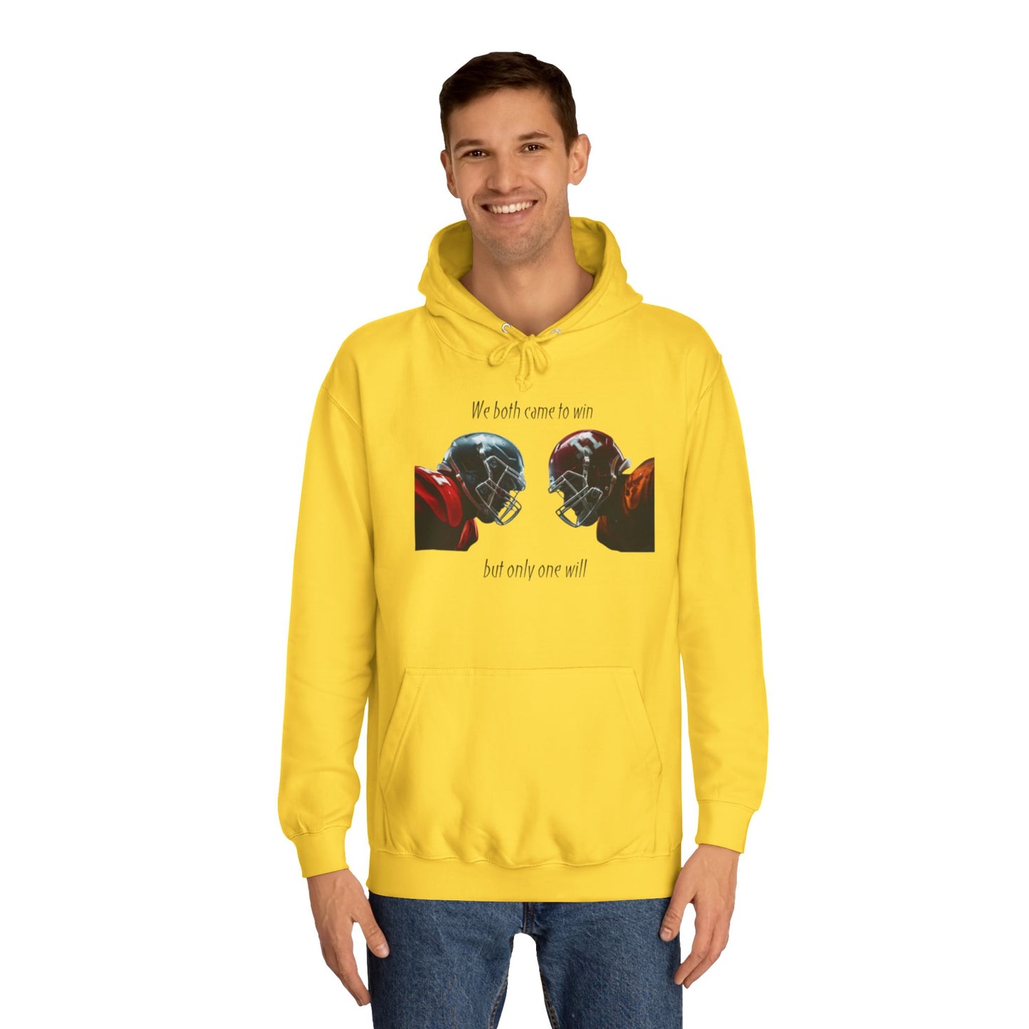 Steel Grey NFL Men’s Hoodie – "We Came Here to Win" Game Day Football Sweatshirt with Drawstrings & Kangaroo Pocket