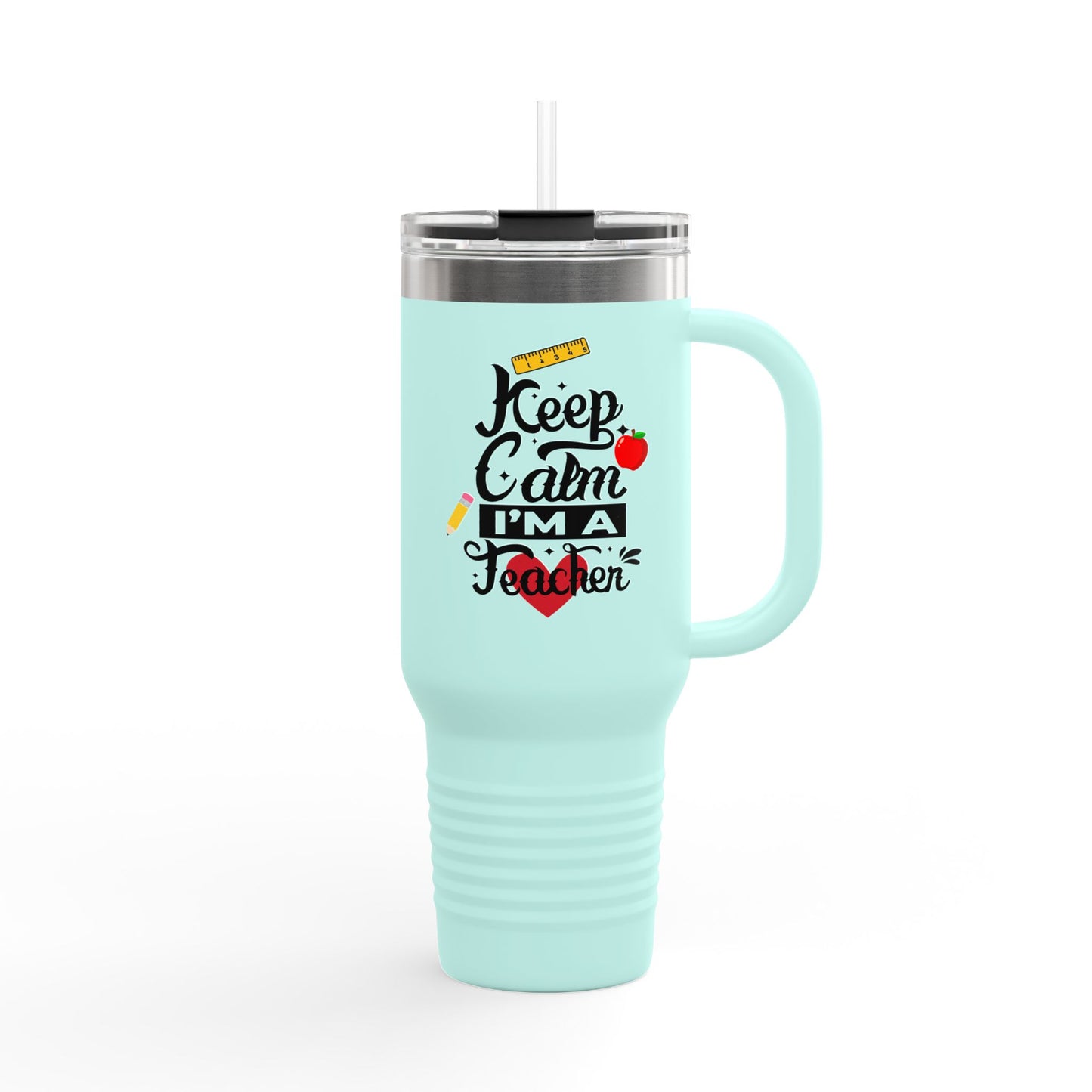 π Teacher Insulated Travel Mug 40oz β Keep Calm and Teach On | Perfect Teacher Appreciation Gift ββ¨