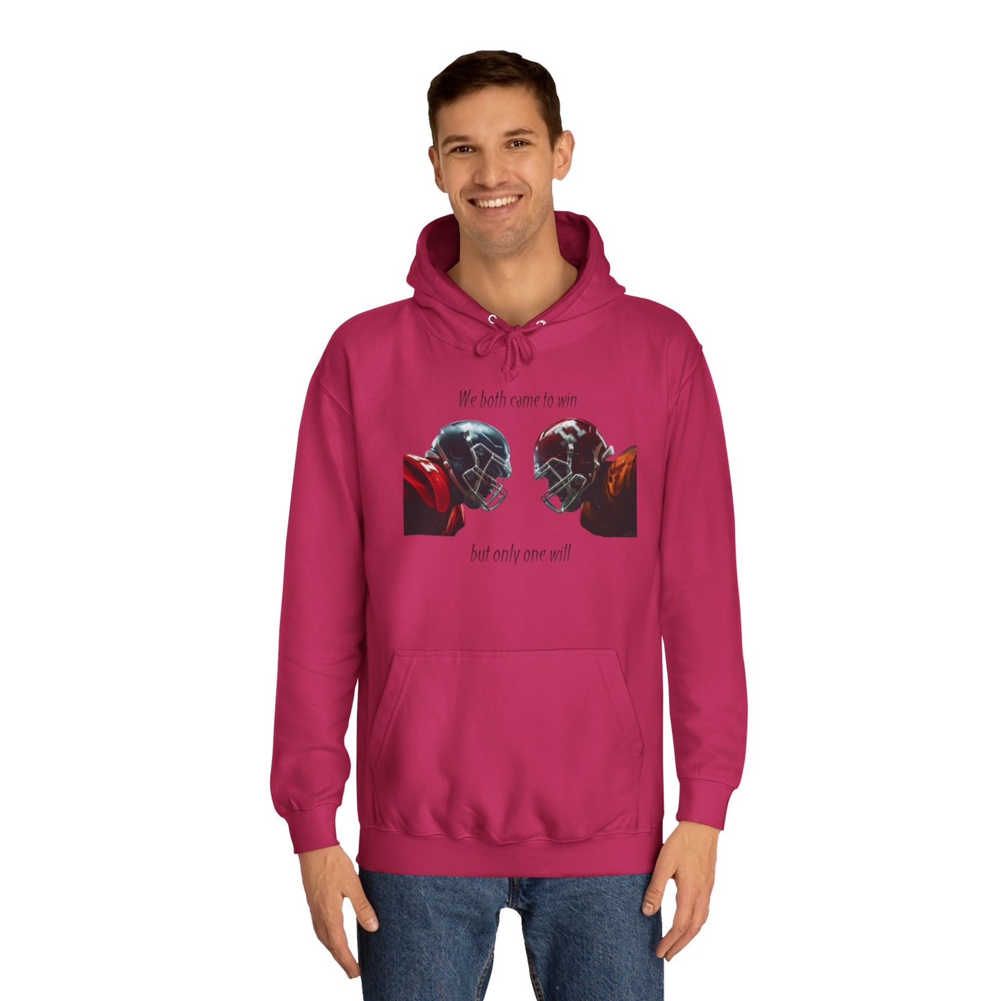 Steel Grey NFL Men’s Hoodie – "We Came Here to Win" Game Day Football Sweatshirt with Drawstrings & Kangaroo Pocket