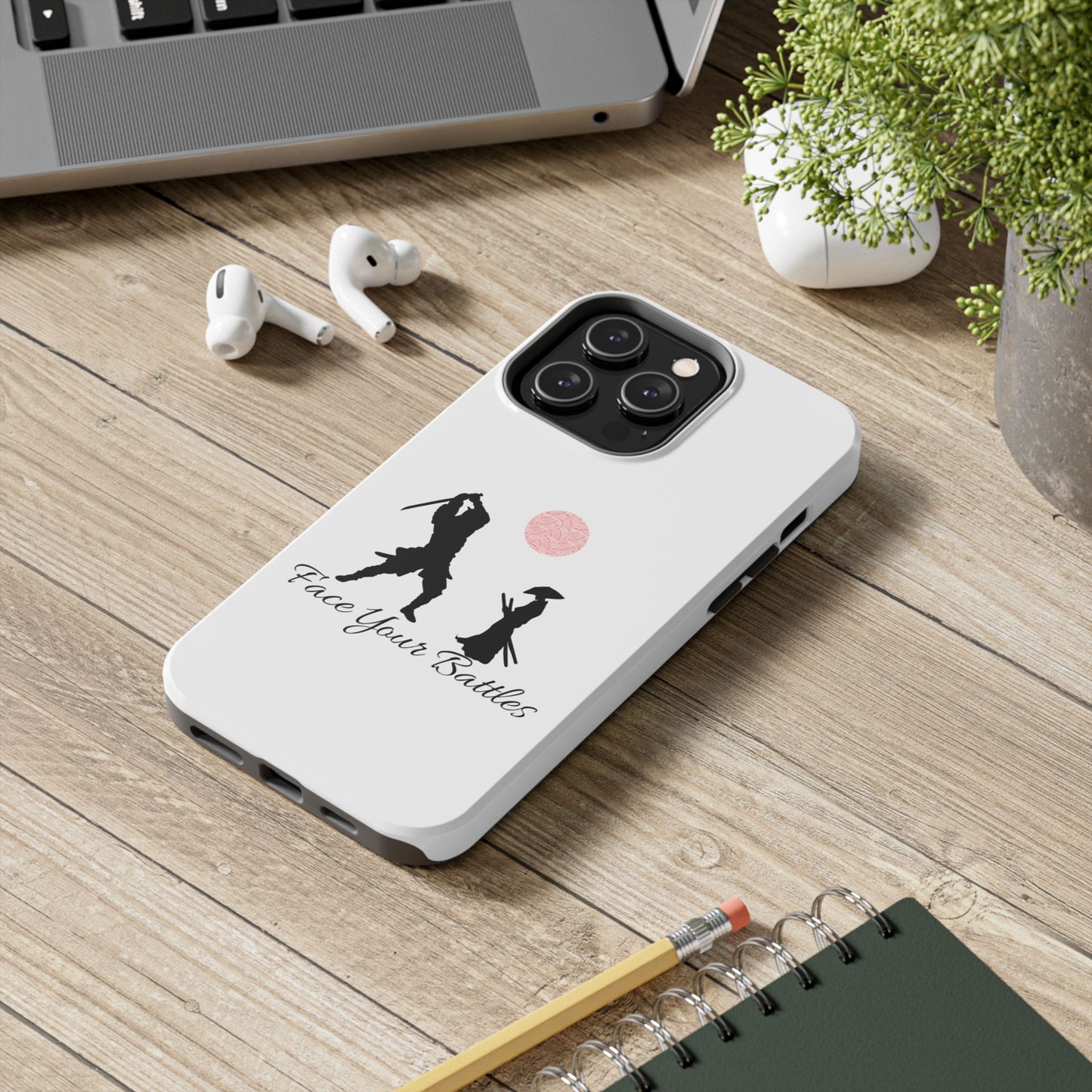 Phone case- Face Your Battles Tough Phone Case - Durable Protection