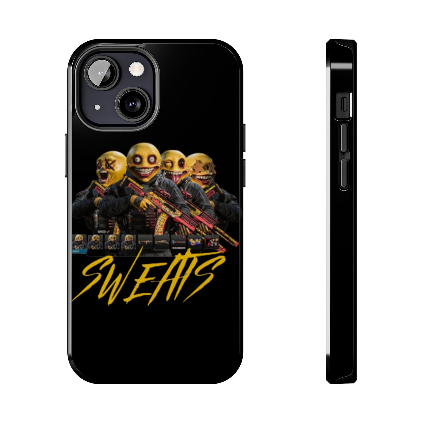 Tough Phone Cases - Bold 'SWEATS' Design for Gamers & Trendsetters