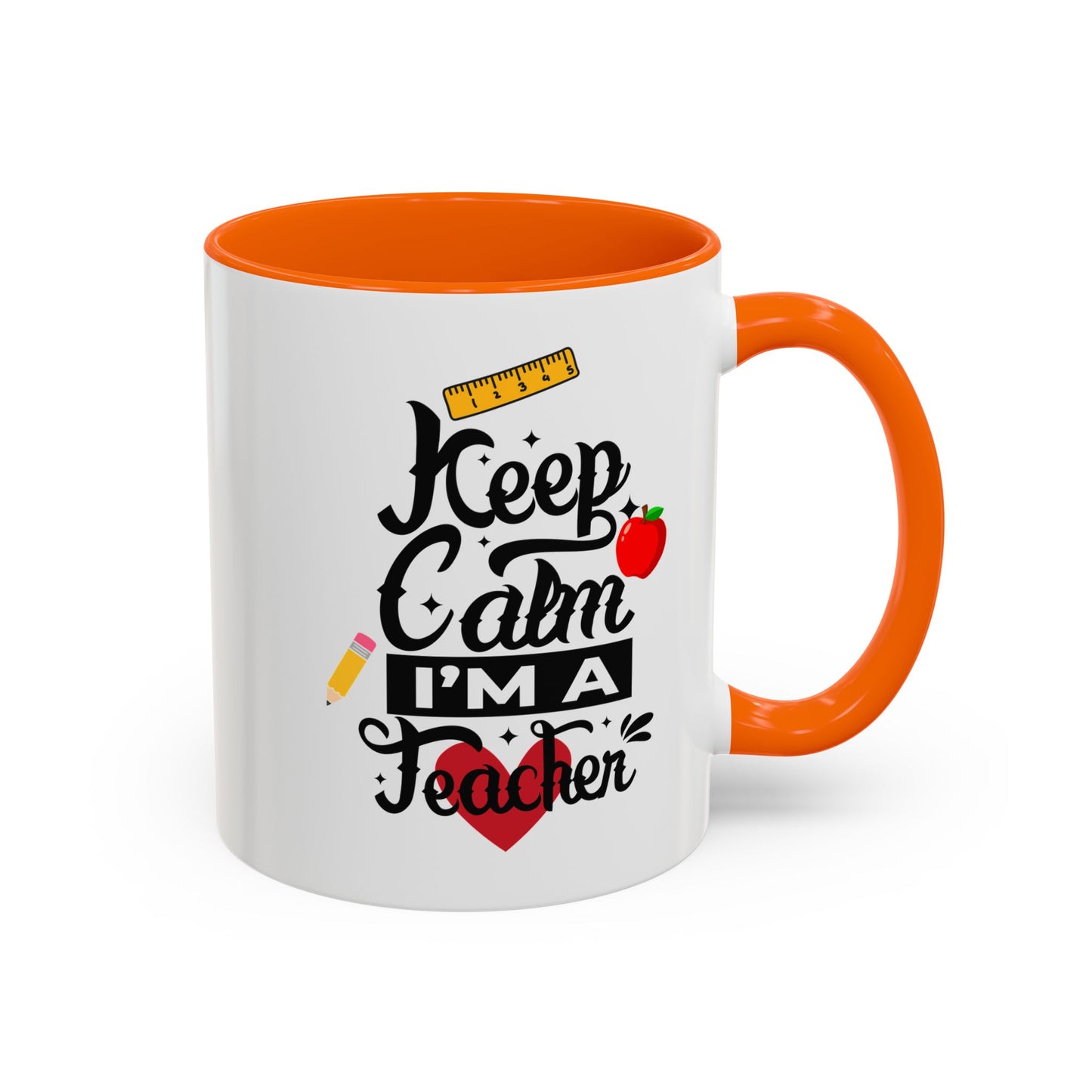 ☕ Teacher’s Keep Calm Coffee Mug – Fun & Motivational Gift for Teacher Appreciation Day 🍎✨