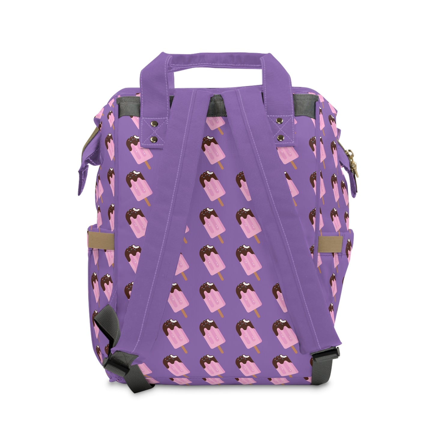 π¦ Cute Purple Ice Cream Print Diaper Backpack π | Perfect for Moms on the Go!