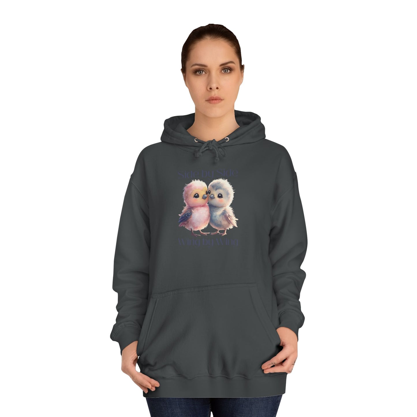 Barbecue Sunset Hoodie for Women – Cute Lovebirds Side by Side Always Together Design