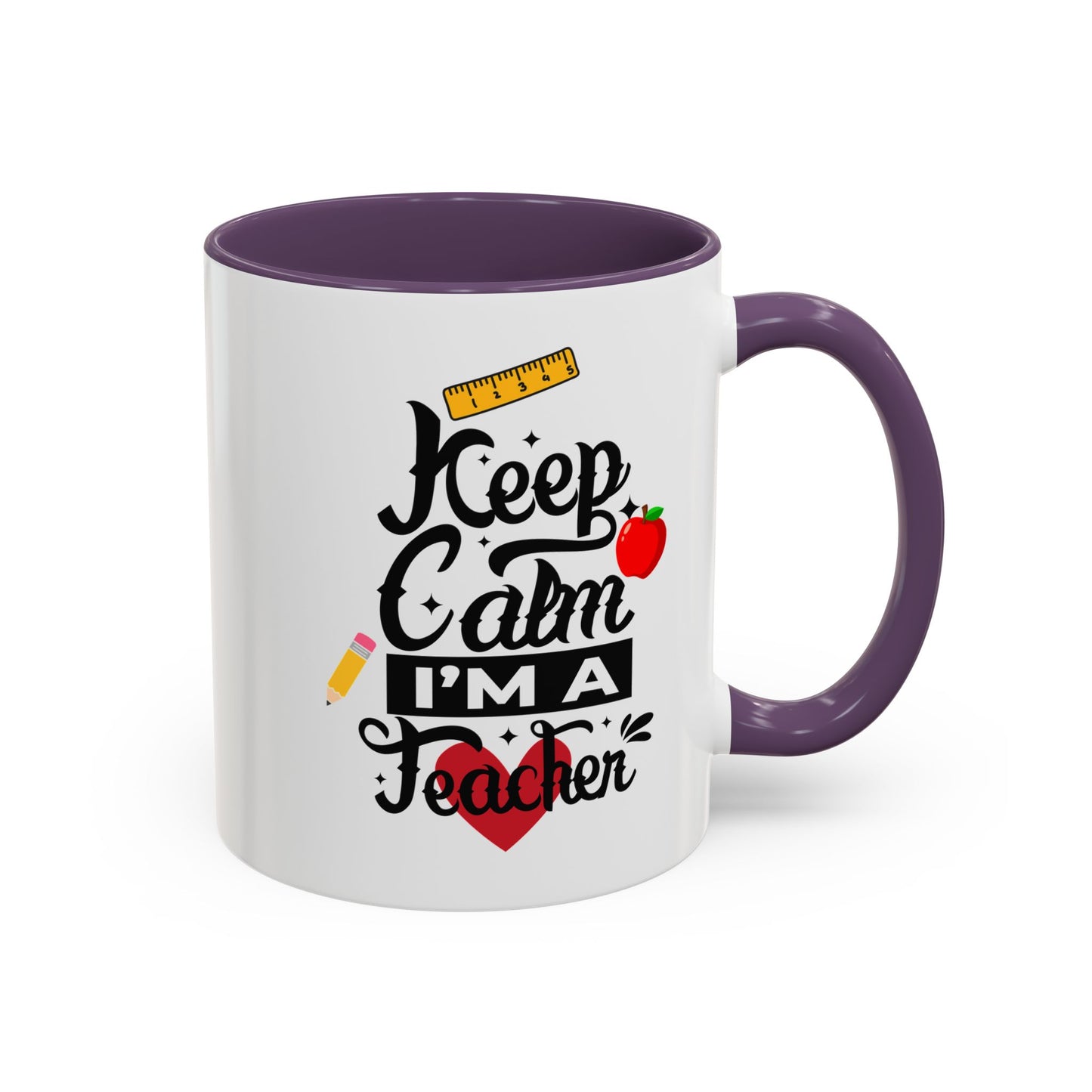 ☕ Teacher’s Keep Calm Coffee Mug – Fun & Motivational Gift for Teacher Appreciation Day 🍎✨