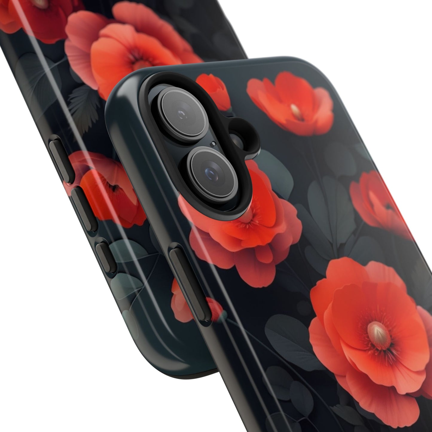 Vibrant Floral Tough Phone Case - Durable Protection with Gorgeous Red Poppies for iPhones & Androids πΊπ±