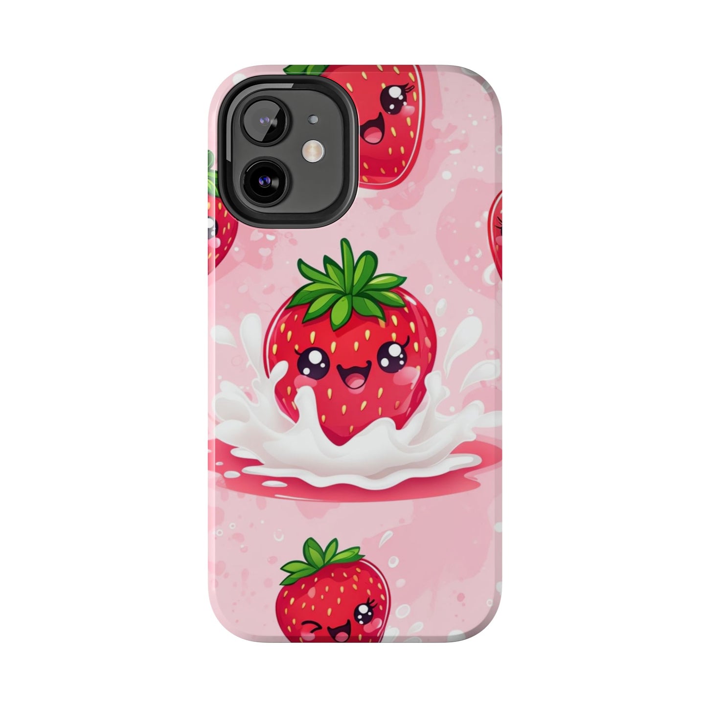 Kawaii Strawberry Tough Phone Case - Cute & Durable Protection
