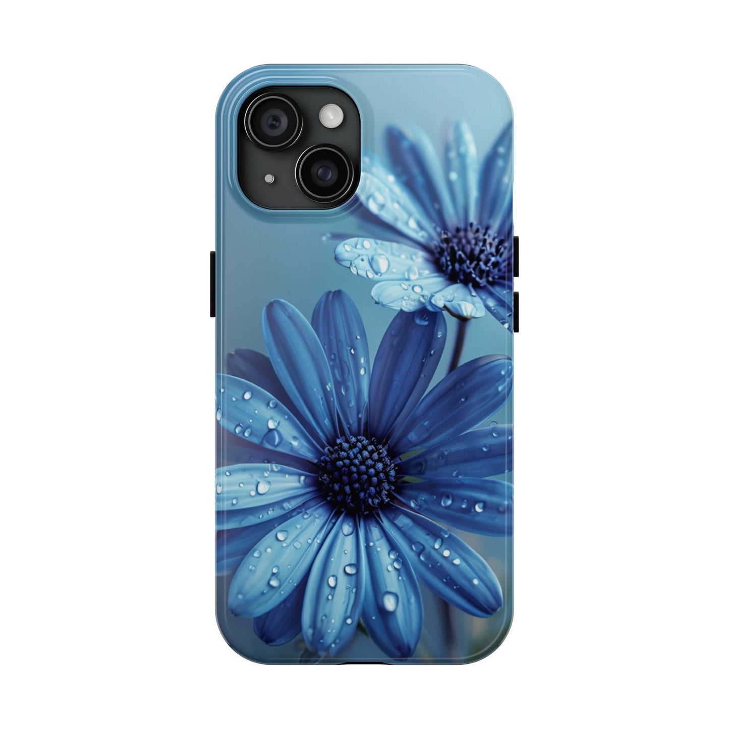 Blue Floral Tough Phone Case - Durable & Stylish Protection