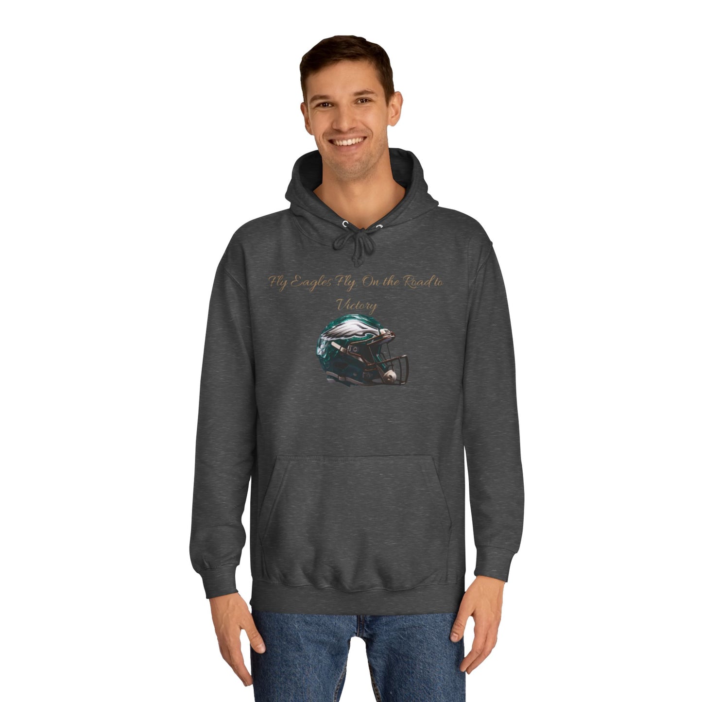 Midnight Green NFL Philadelphia Eagles Hoodie for Men & Women – "Fly Eagles, Fly" Game Day Sweatshirt with Drawstrings & Kangaroo Pocket