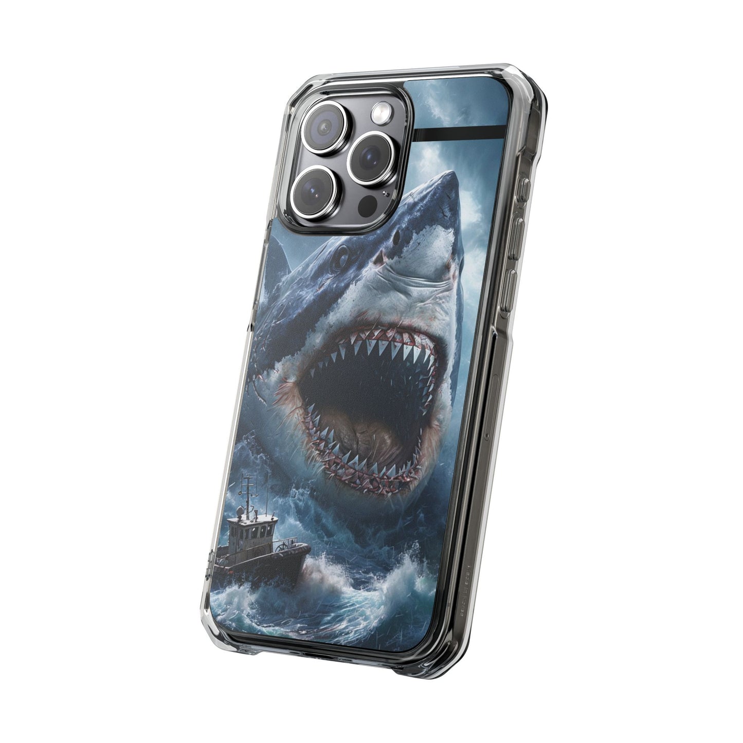 Shark Attack Magnetic Clear Impact Case – Ocean Adventure Phone Cover