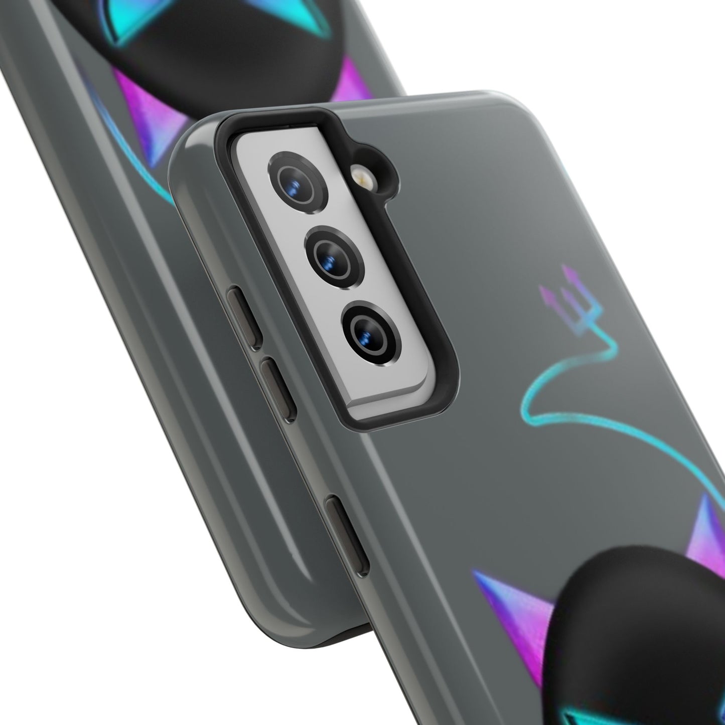 Demonic Cat Tough Phone Case - Cute & Edgy Phone Protection for Cat Lovers