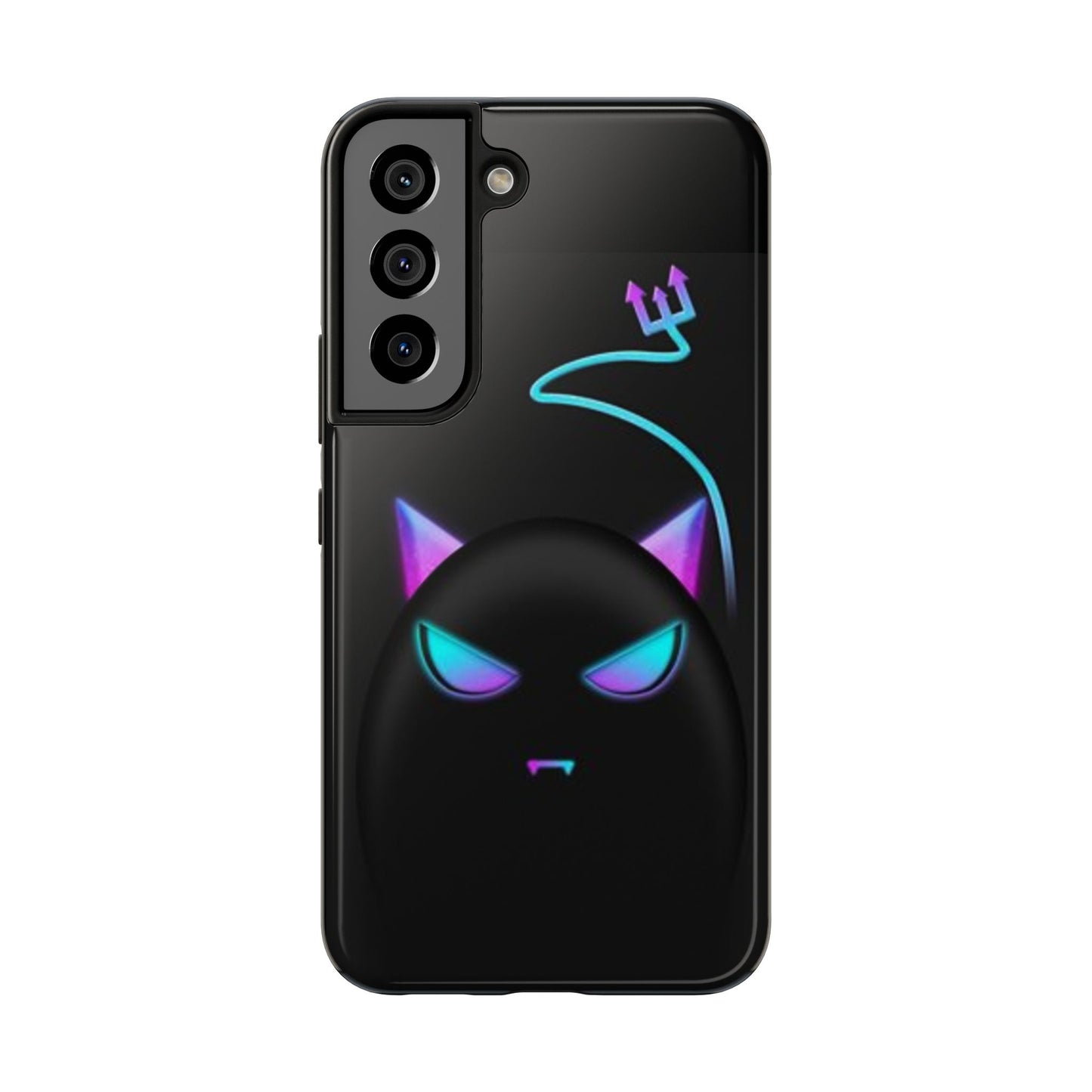Demonic Cat Tough Phone Case - Cute & Edgy Phone Protection for Cat Lovers