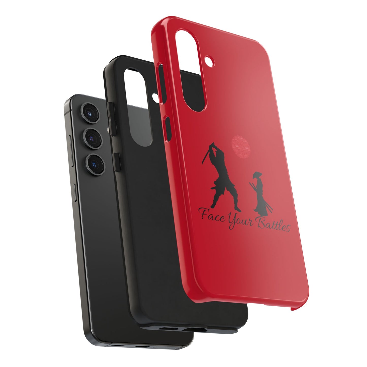 Phone case- Face Your Battles Tough Phone Case - Durable Protection