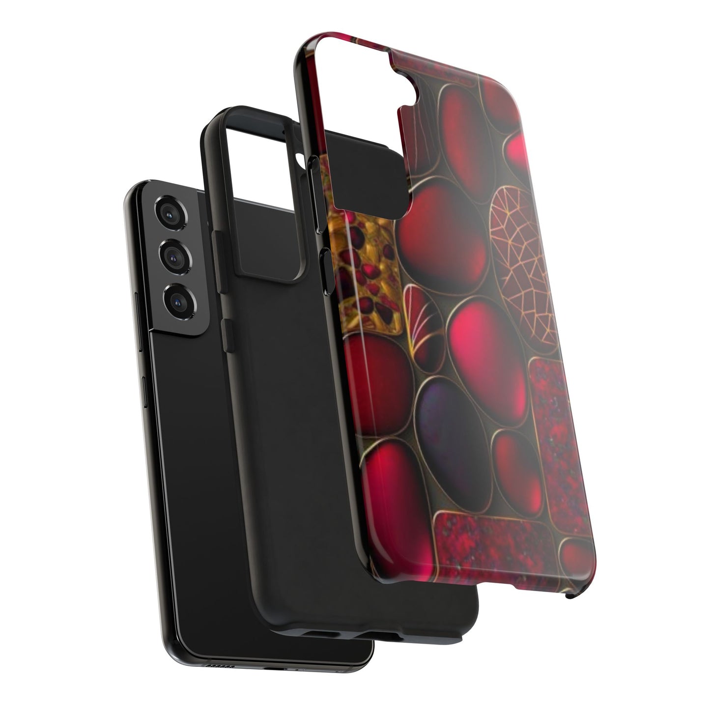 🔴 Tough Phone Cases – Red Stones Design for iPhone & Android – Durable Protection & Stylish Look
