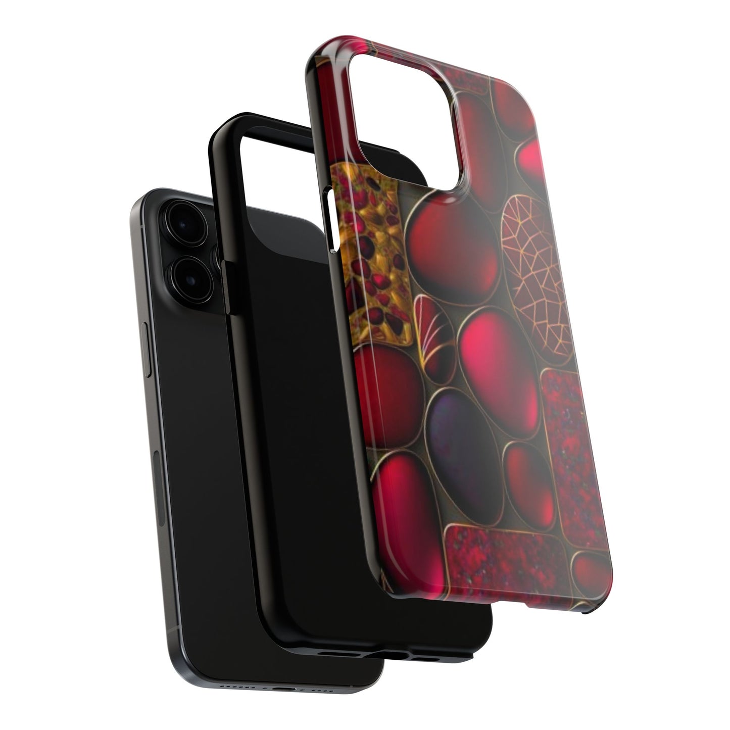 🔴 Tough Phone Cases – Red Stones Design for iPhone & Android – Durable Protection & Stylish Look