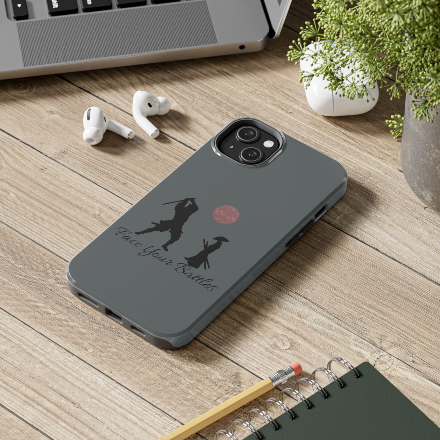 Phone case- Face Your Battles Tough Phone Case - Durable Protection