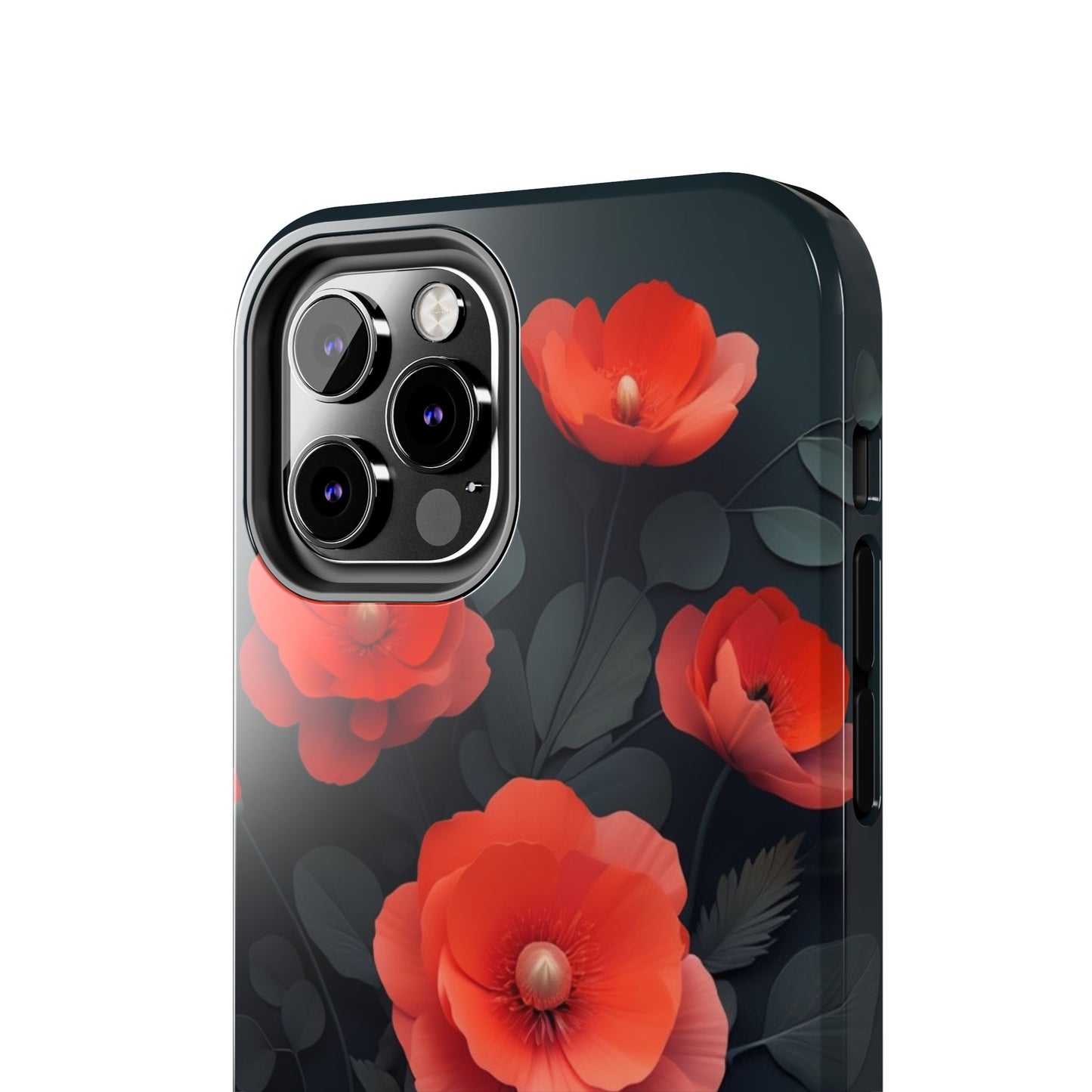Vibrant Floral Tough Phone Case - Durable Protection with Gorgeous Red Poppies for iPhones & Androids πΊπ±