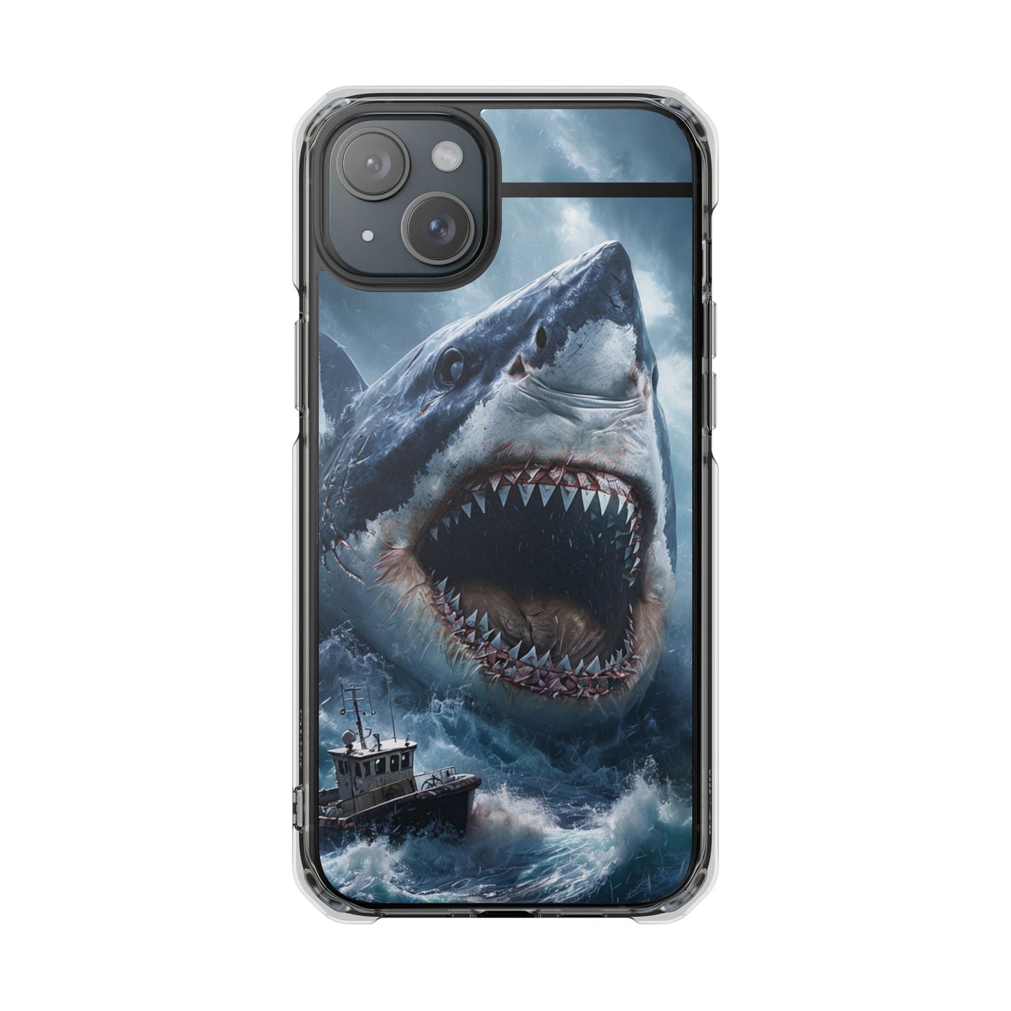 Shark Attack Magnetic Clear Impact Case – Ocean Adventure Phone Cover