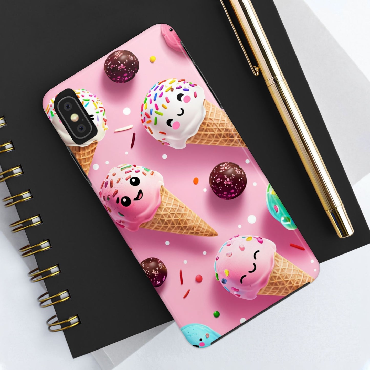 Tough Phone Cases Cute Ice Cream Design