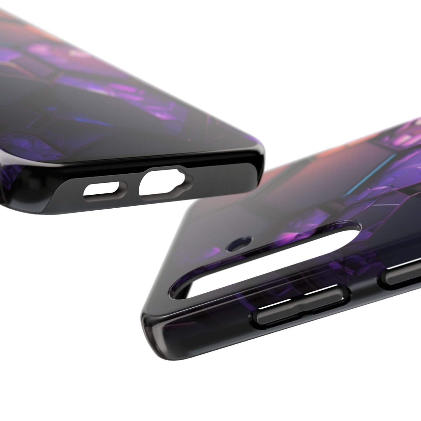 Hexagonal Tough Phone Case - Vibrant Protective Design for Tech Enthusiasts