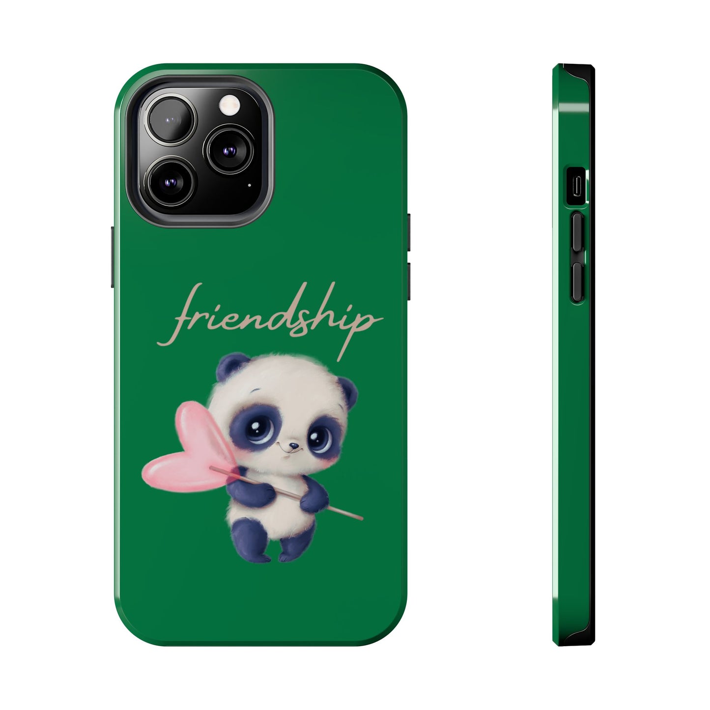 Phone case- Cute Panda Friendship Tough Phone Case - Durable Protection
