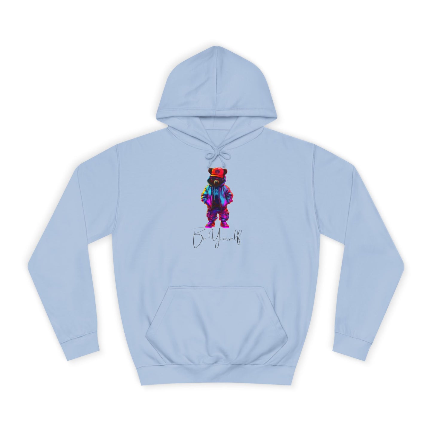 White Ice Hoodie for Men – When They Need Me Graphic with Drawstrings & Kangaroo Pocket
