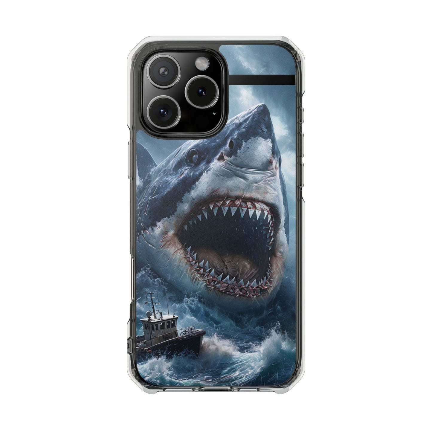 Shark Attack Magnetic Clear Impact Case – Ocean Adventure Phone Cover