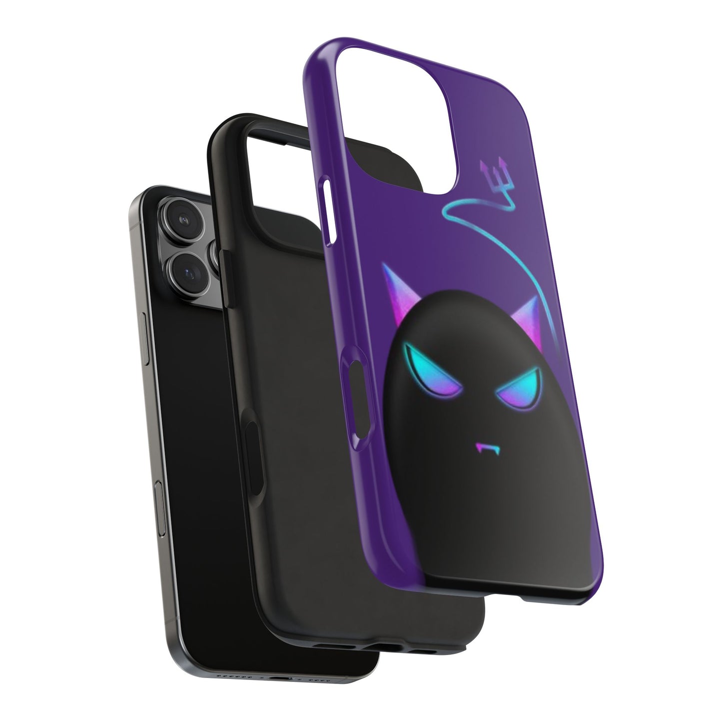Demonic Cat Tough Phone Case - Cute & Edgy Phone Protection for Cat Lovers
