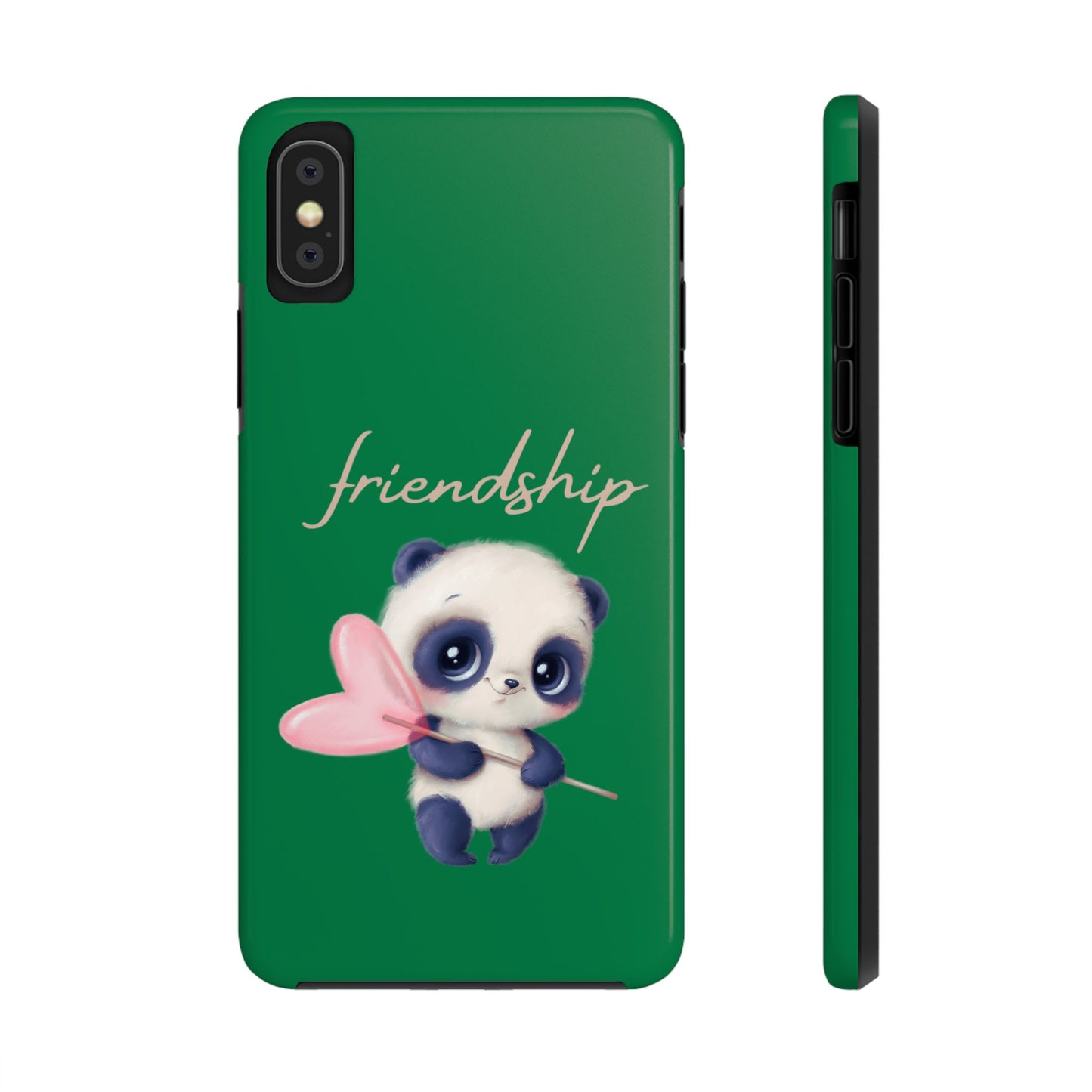 Phone case- Cute Panda Friendship Tough Phone Case - Durable Protection