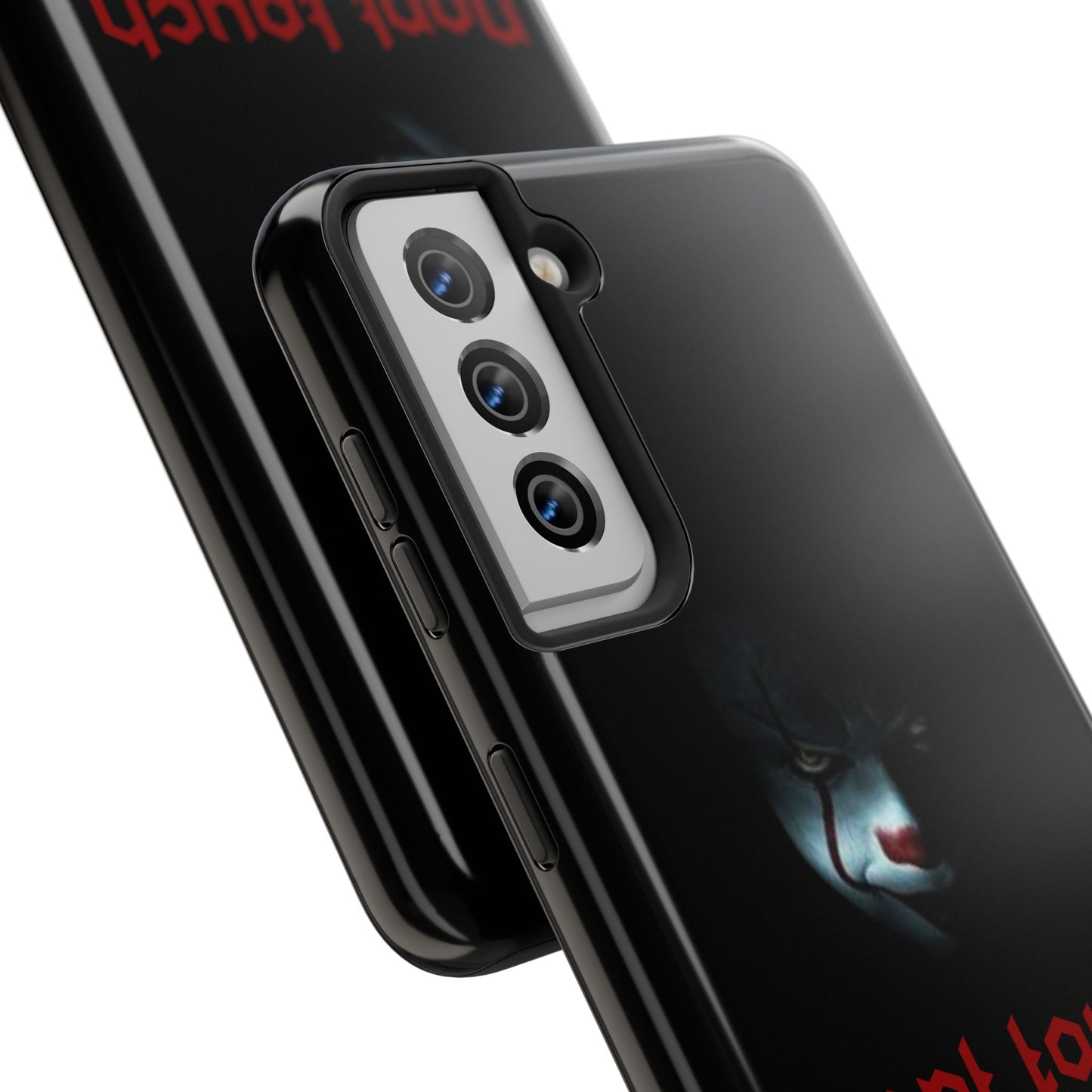 🤡 Creepy Clown Tough Phone Case – "Don’t Touch My Phone" Design for iPhone & Android