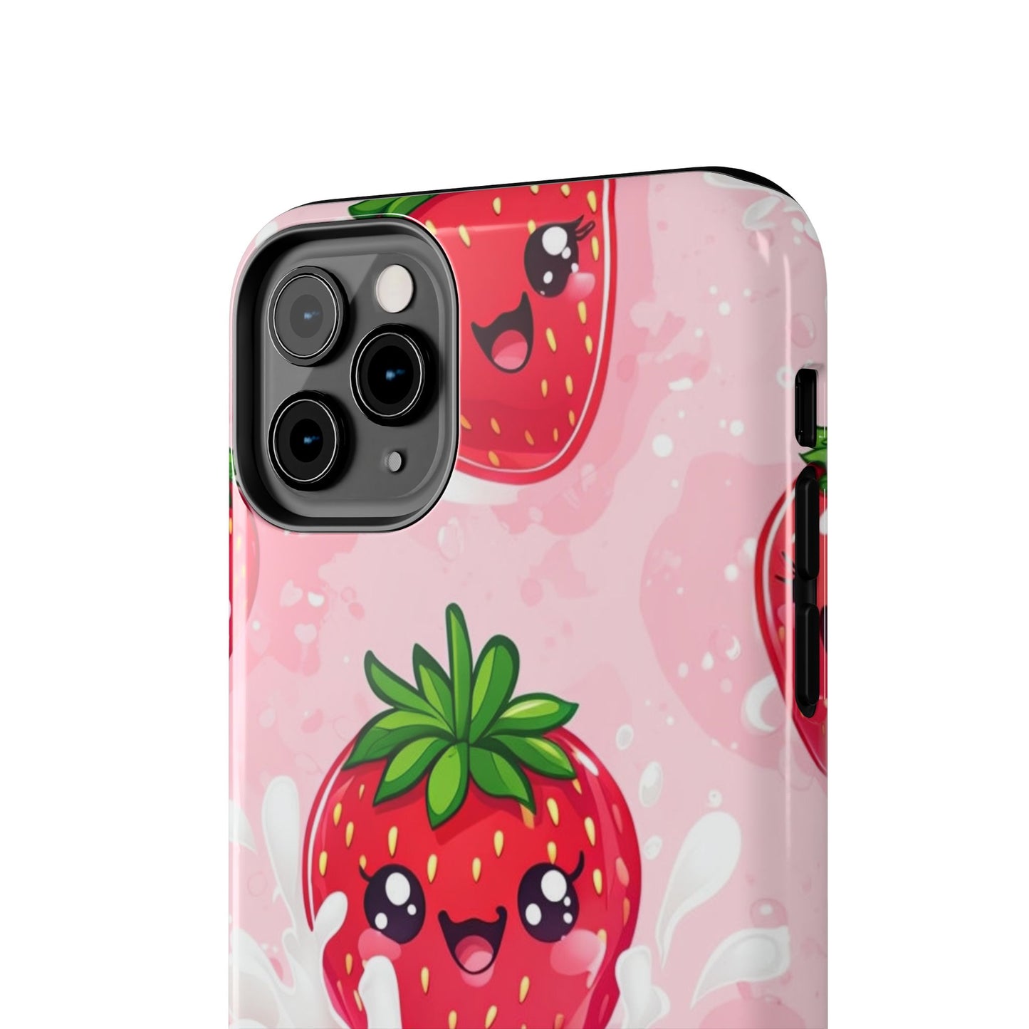 Kawaii Strawberry Tough Phone Case - Cute & Durable Protection