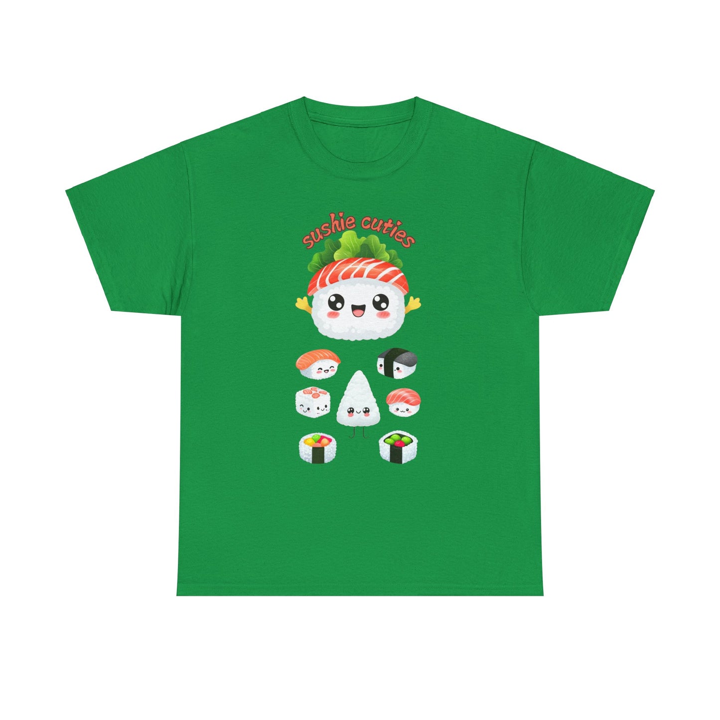 Sushi Cuties Unisex Heavy Cotton Tee - Cute Sushi Graphic Tee for Food Lovers