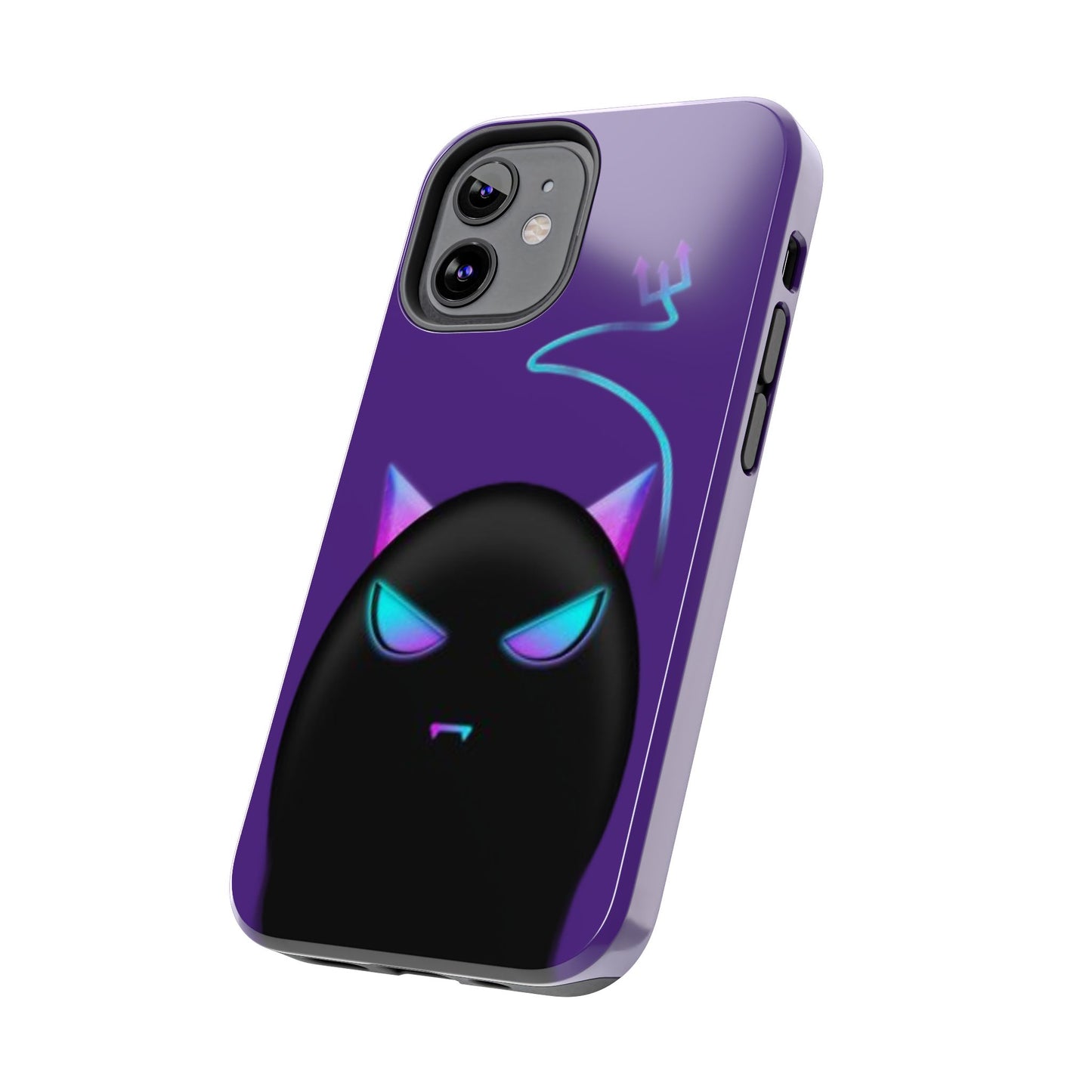 Demonic Cat Tough Phone Case - Cute & Edgy Phone Protection for Cat Lovers