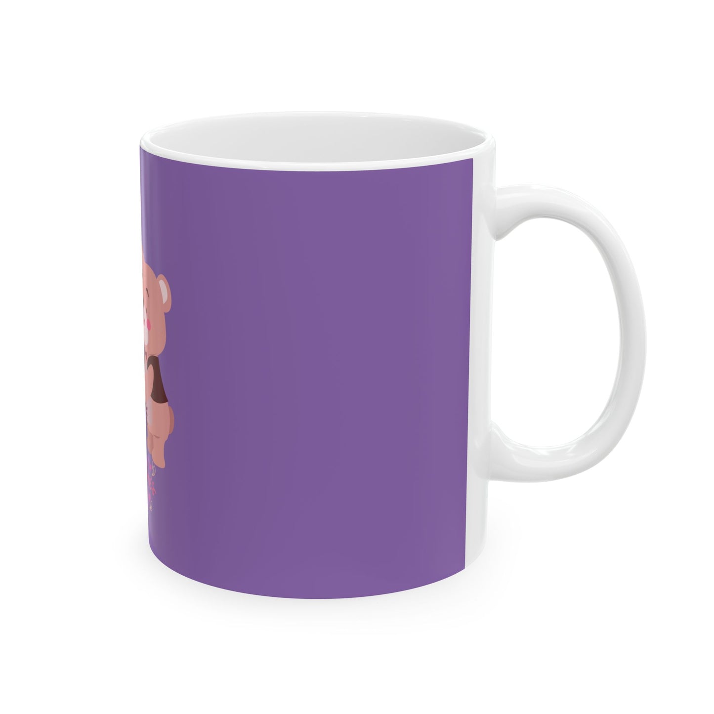 Happy Valentine's Day Bear Ceramic Mug - Cute Couples Coffee Cup (11oz) 🐻💖☕