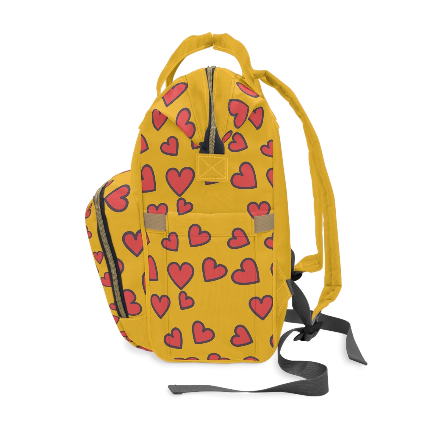 🧸 Cute Bear Hearts Diaper Backpack 🎒 | Stylish & Functional Baby Bag