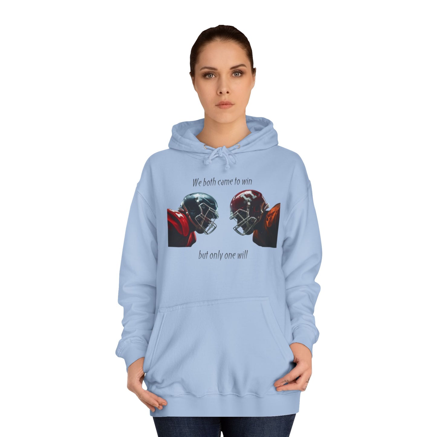 Steel Grey NFL Men’s Hoodie – "We Came Here to Win" Game Day Football Sweatshirt with Drawstrings & Kangaroo Pocket