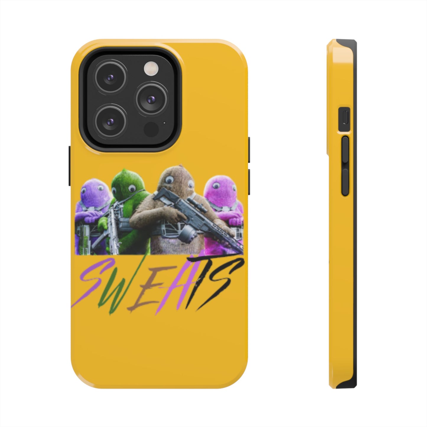 Cool Cartoon-Inspired Tough Phone Case - 'SWEATS'