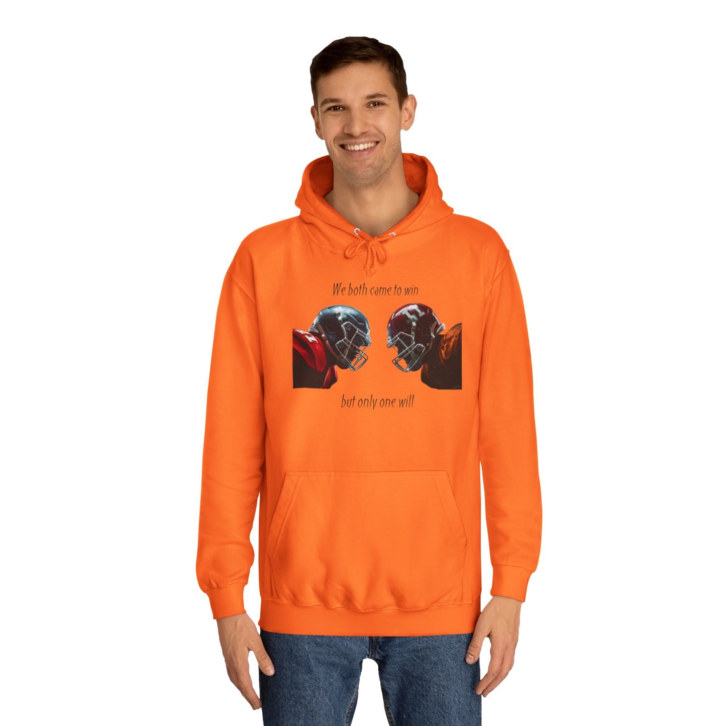 Steel Grey NFL Men’s Hoodie – "We Came Here to Win" Game Day Football Sweatshirt with Drawstrings & Kangaroo Pocket