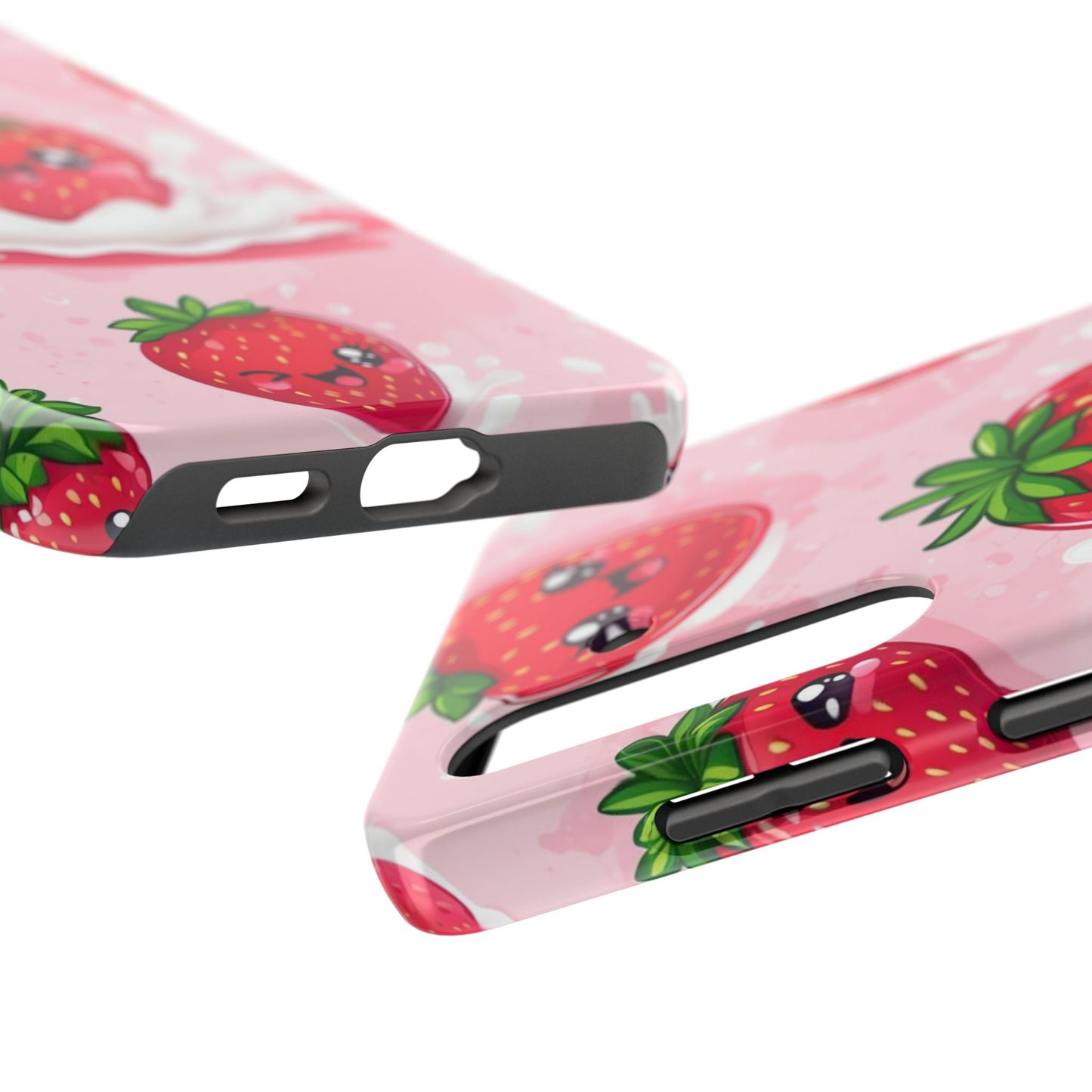 Kawaii Strawberry Tough Phone Case - Cute & Durable Protection
