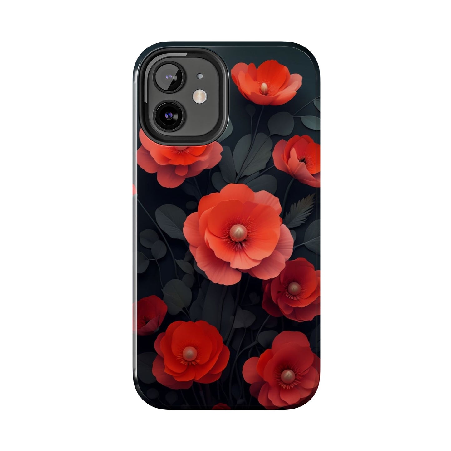 Vibrant Floral Tough Phone Case - Durable Protection with Gorgeous Red Poppies for iPhones & Androids πΊπ±