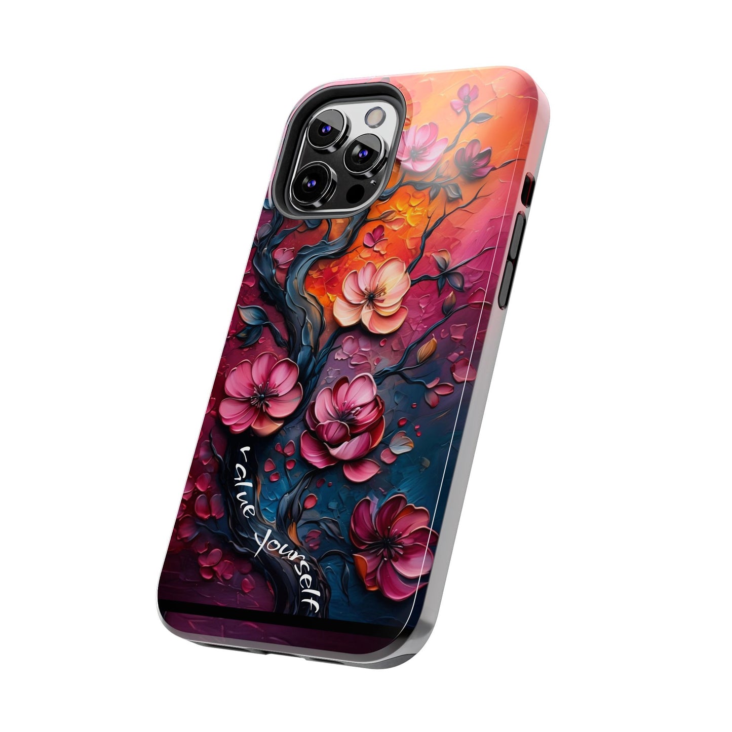 Value Yourself Floral Tough Phone Case