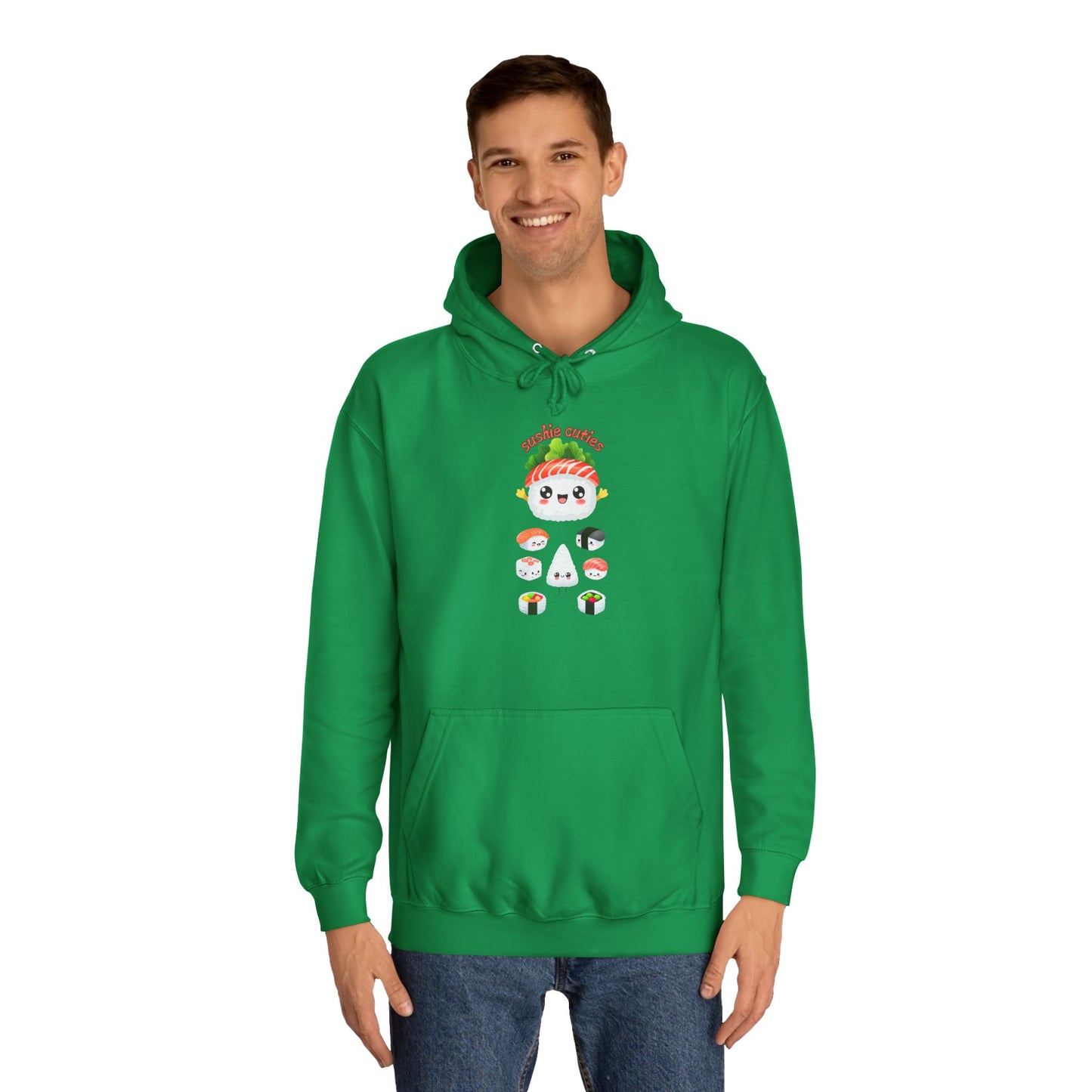 π£ Cute Sushi Characters White Sweater β Cozy & Fun for Men & Women! π£