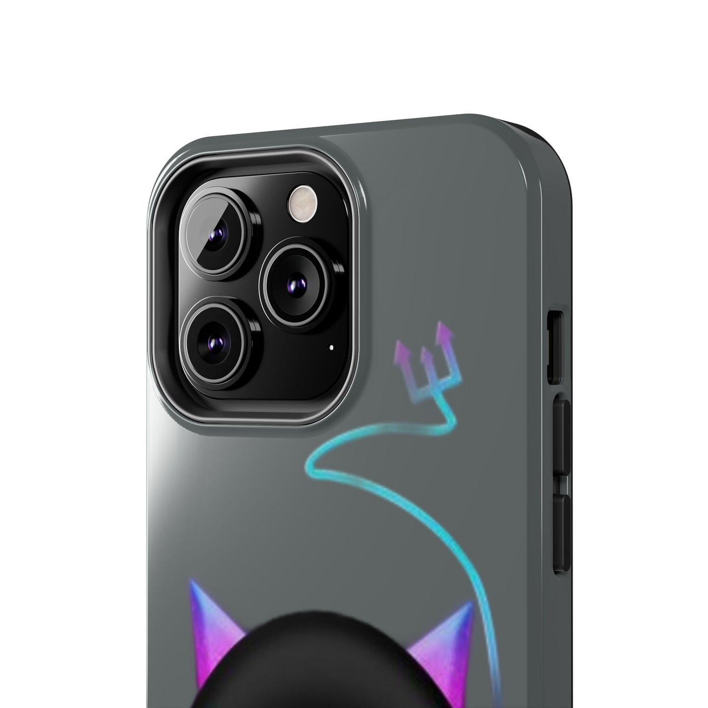 Demonic Cat Tough Phone Case - Cute & Edgy Phone Protection for Cat Lovers