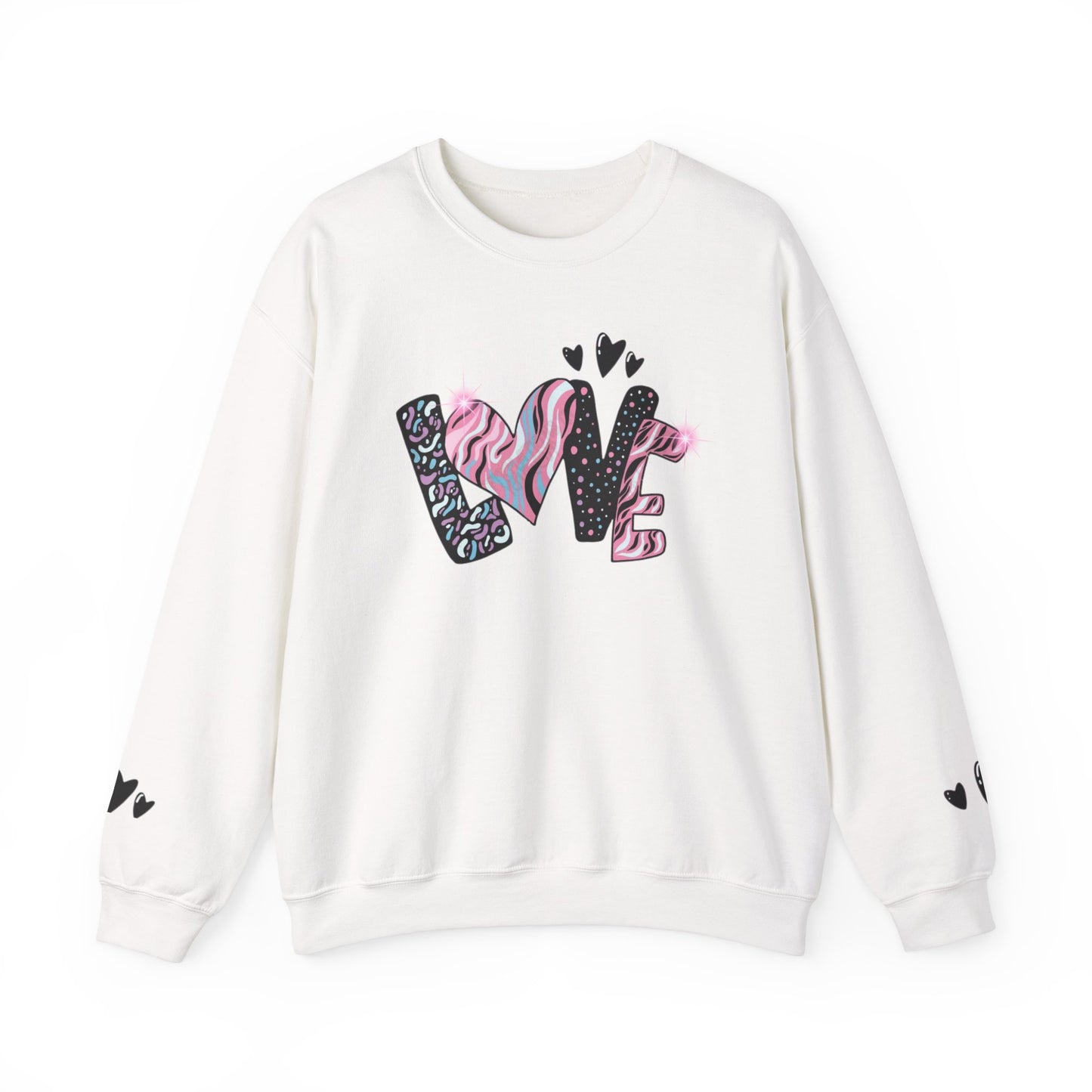 Rosy Glow Pink Sweatshirt for Women – Everyday Cozy Heart Design Pullover