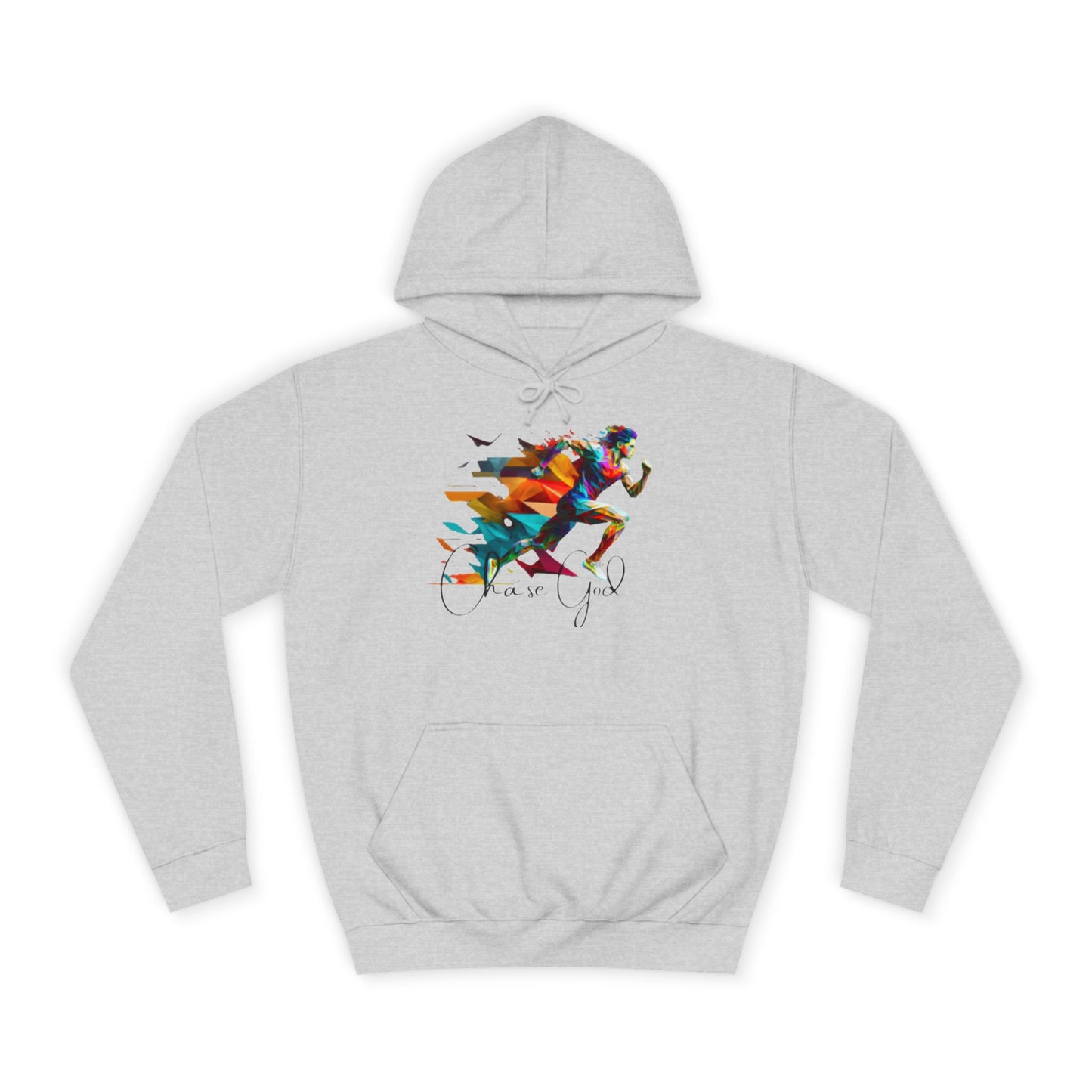 Angel White Faith Hoodie for Men – "Chase God, Inspire & Elevate" Spiritual Motivation Wear