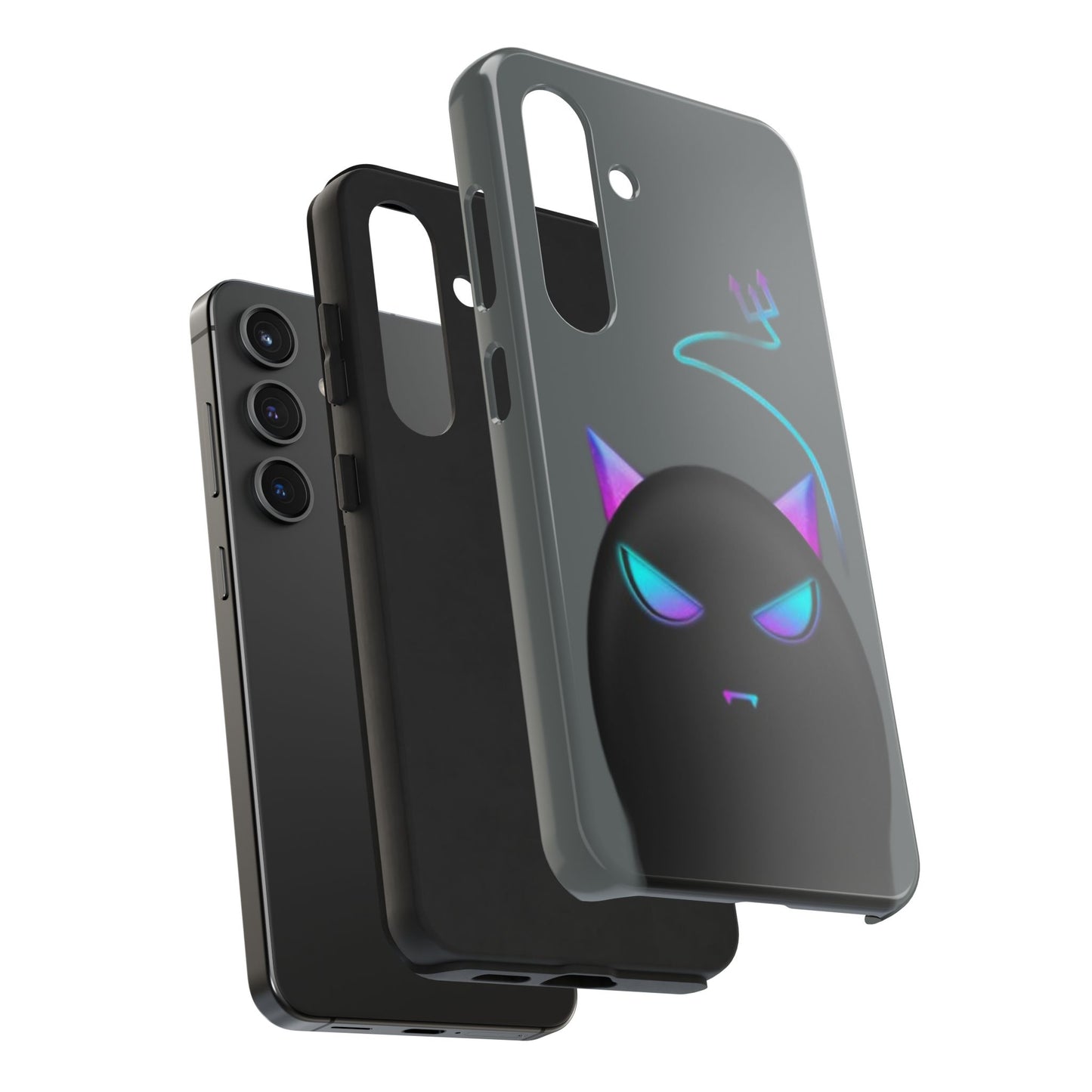 Demonic Cat Tough Phone Case - Cute & Edgy Phone Protection for Cat Lovers