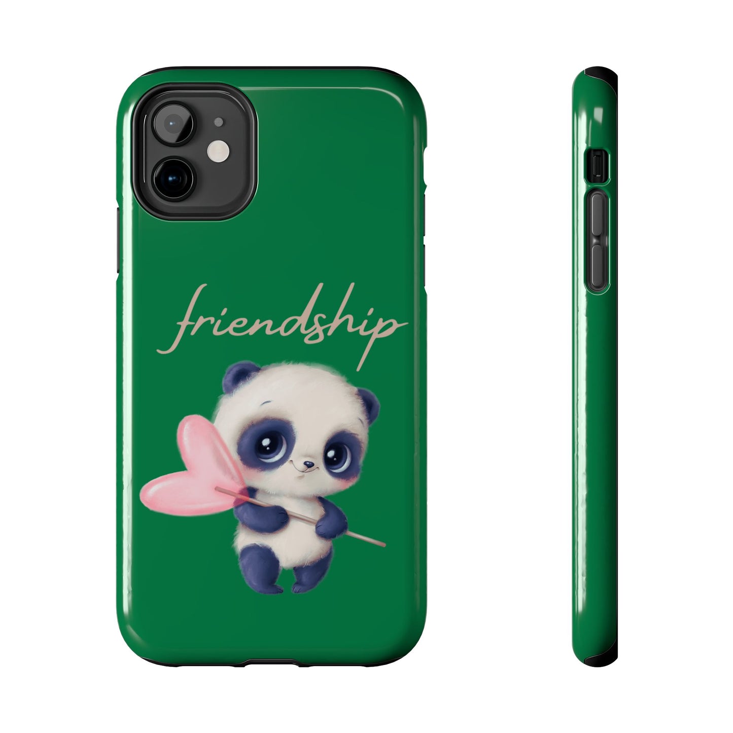 Phone case- Cute Panda Friendship Tough Phone Case - Durable Protection