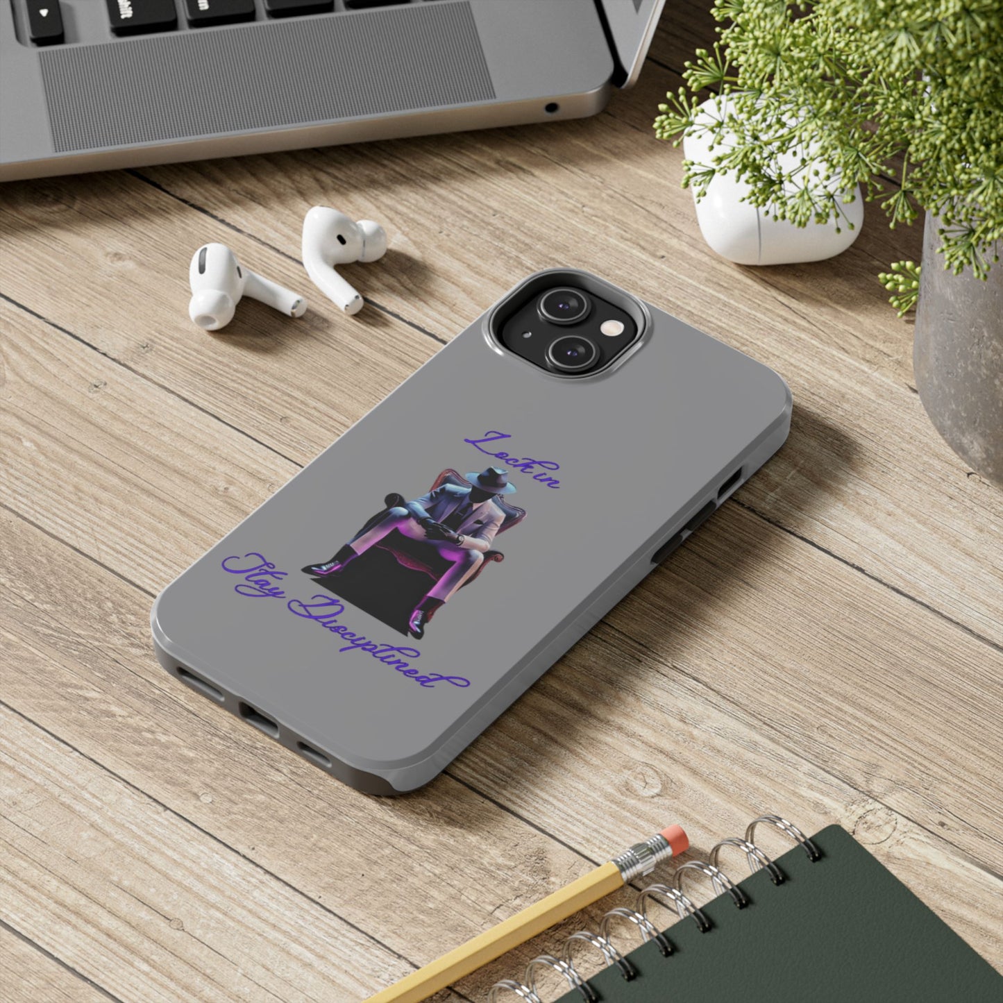 Phone case- Lock In, Stay Disciplined Tough Phone Case - Durable Protection