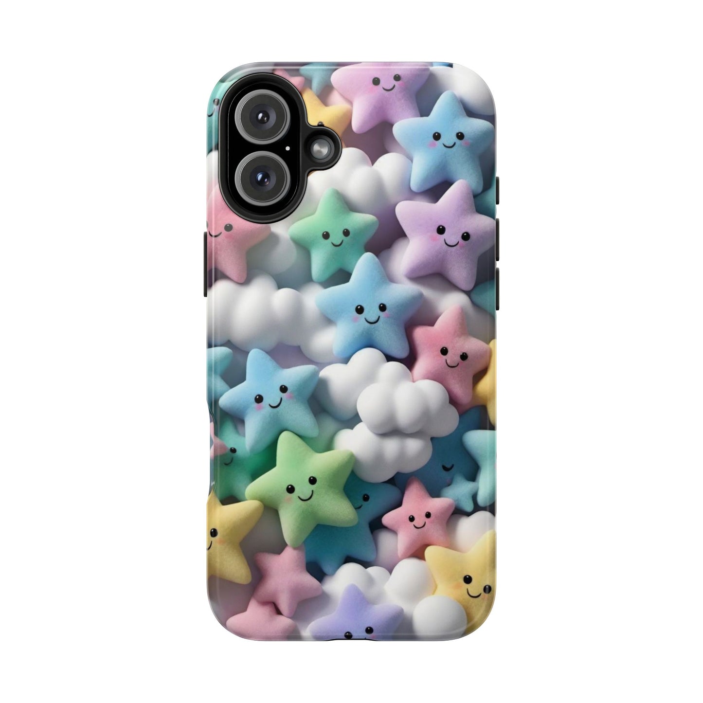 "Kawaii Starry Sky Phone Case – Tough & Durable Protection with Cute Cloud Design for iPhone & Android"