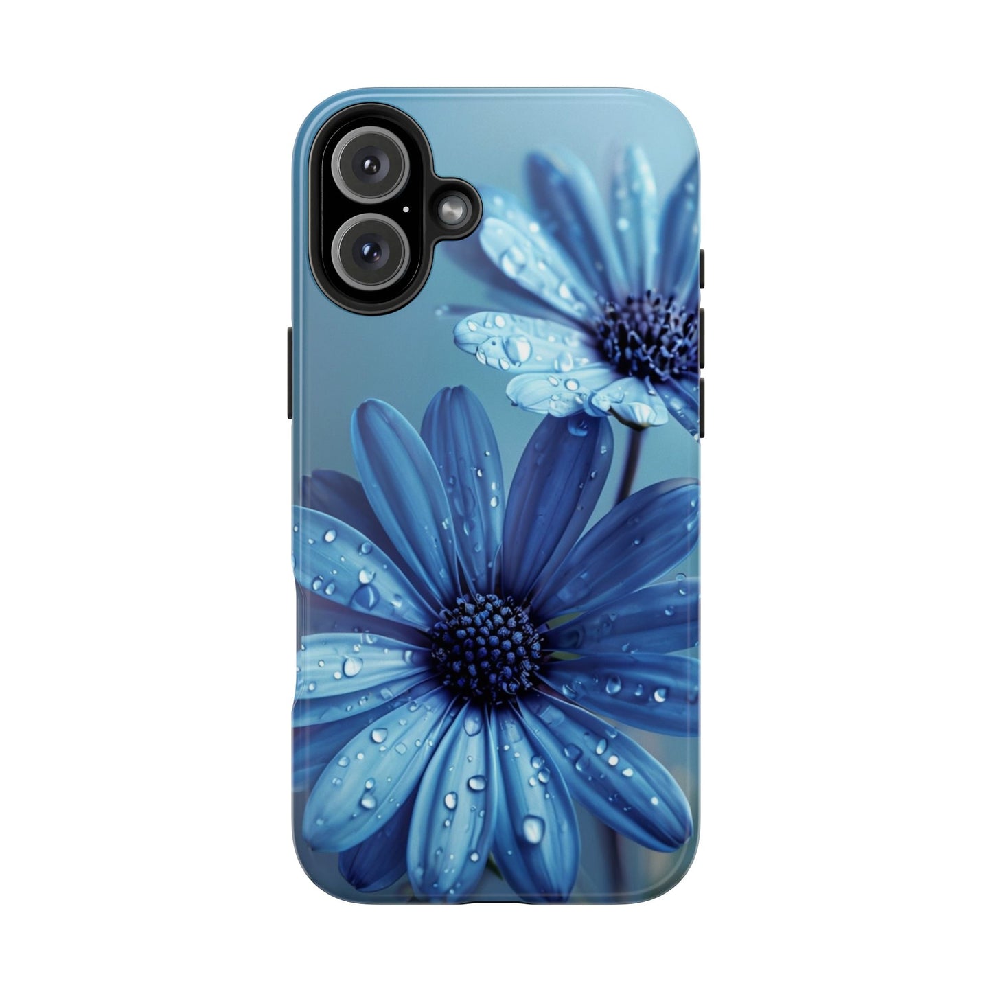 Blue Floral Tough Phone Case - Durable & Stylish Protection